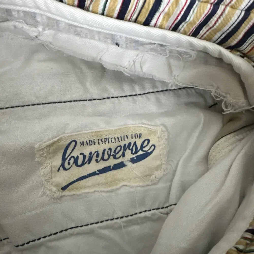Converse All Star X Nike Pants Mens 34x32 Tan Baggy Chino Skateboarding Y2K